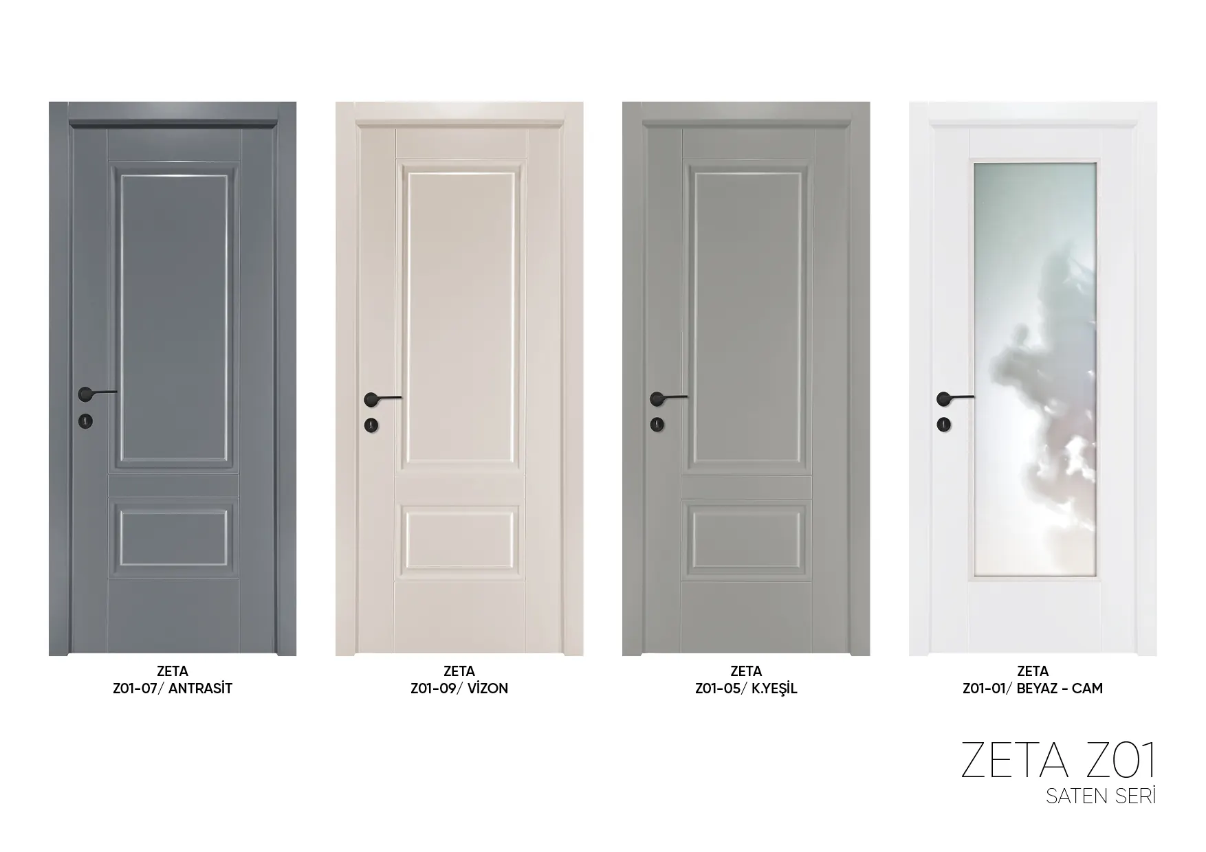 ZETA Z01 renk ve model seçenekleri — İzmir iç kapı