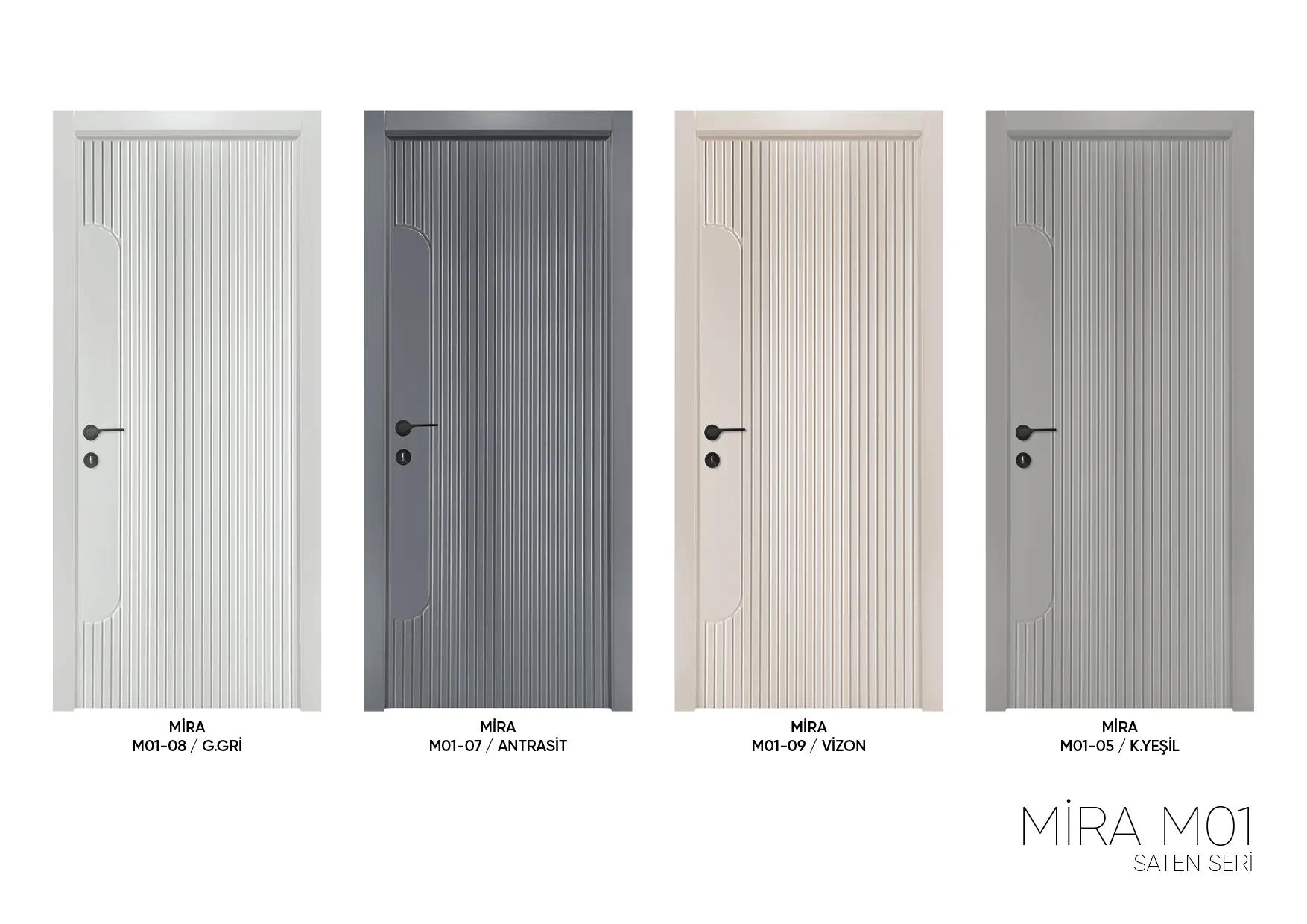 MİRA M01 renk ve model seçenekleri — İzmir iç kapı